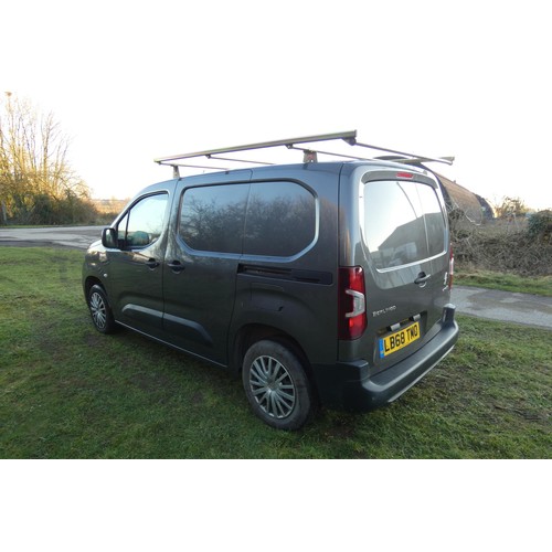 5905 - Citroen Berlingo M Diesel 1.6 Blue HDi 650kg Enterprise 75PS Van, Reg: LB68 TMO, 1st reg 31/01/2019,... 