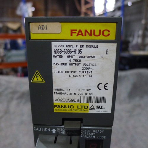 5333 - 10 x FANUC automated robotic manufacturing spare parts comprising 1 x server amplifier module A06B-6... 