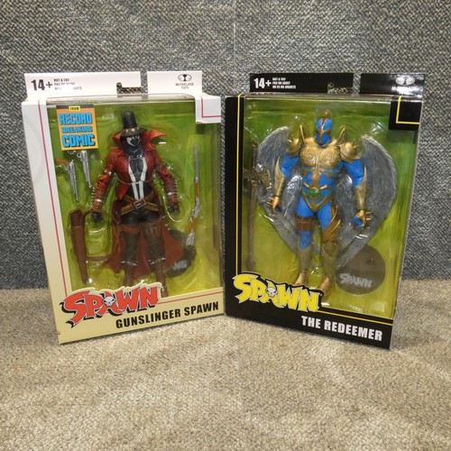 34 - 2 Spawn, boxed unused collectible figures, Gunslinger Spawn & The Redeemer, retail approx £40