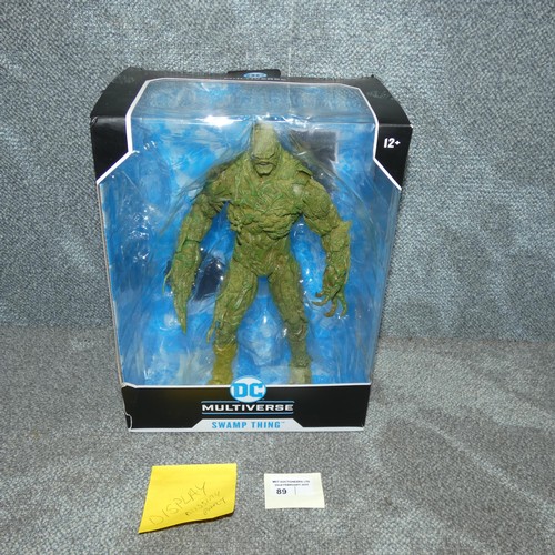 89 - 1 DC Universe boxed unused collectible action figure, Swamp Thing, damaged packaging and missing par... 