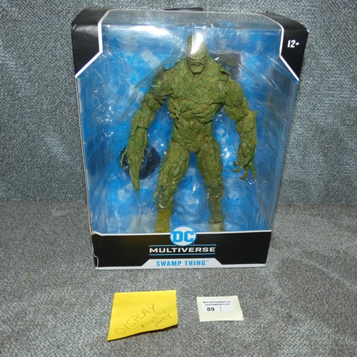 89 - 1 DC Universe boxed unused collectible action figure, Swamp Thing, damaged packaging and missing par... 