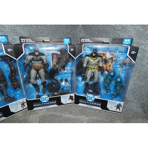 92 - 5 DC Universe boxed unused collectible action figures, 3 x Batman, 1 x Robin & Batwoman - retail app... 