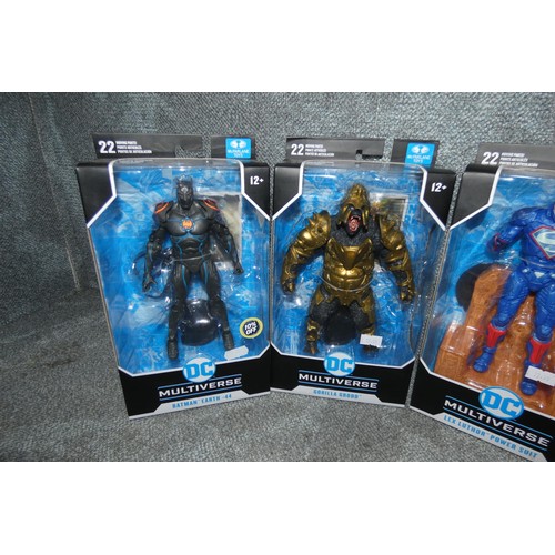 114 - 4 DC Multiverse boxed unused collectible action figures, please see pictures for more details, retai... 