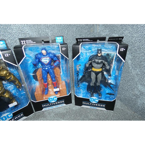 114 - 4 DC Multiverse boxed unused collectible action figures, please see pictures for more details, retai... 