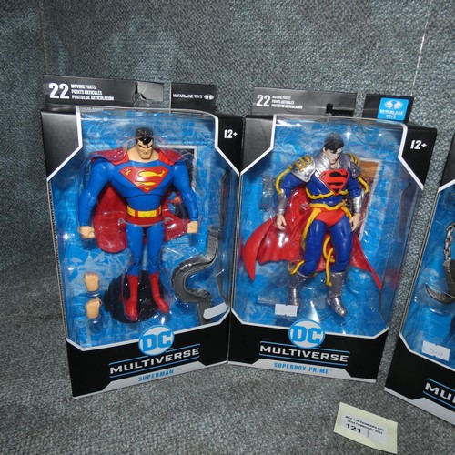 121 - 4 DC Multiverse boxed unused collectible action figures, please see pictures for more details, retai... 