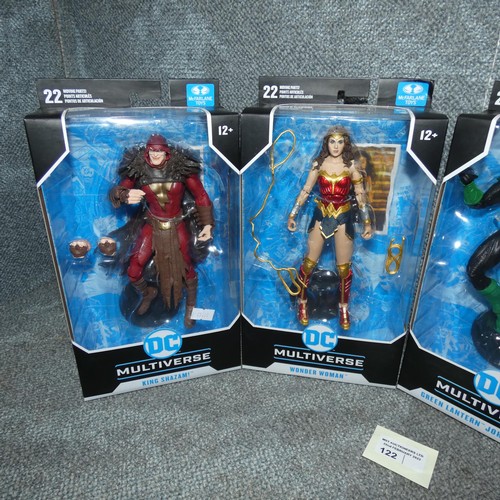 122 - 4 DC Multiverse boxed unused collectible action figures, please see pictures for more details, retai... 