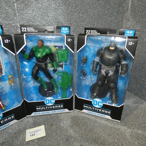 122 - 4 DC Multiverse boxed unused collectible action figures, please see pictures for more details, retai... 