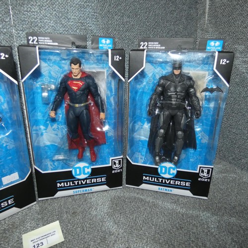 123 - 4 DC Multiverse boxed unused collectible action figures, please see pictures for more details, retai... 