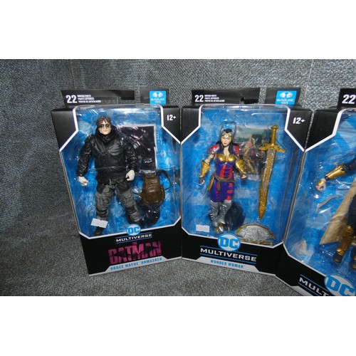 124 - 4 DC Multiverse boxed unused collectible action figures, please see pictures for more details, retai... 