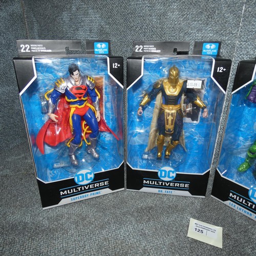 125 - 4 DC Multiverse boxed unused collectible action figures, please see pictures for more details, retai... 