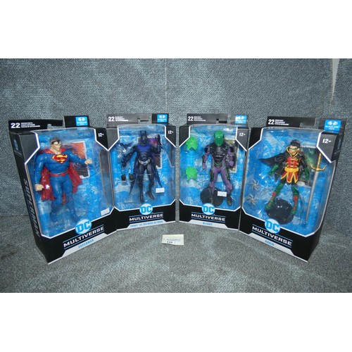 126 - 4 DC Multiverse boxed unused collectible action figures, please see pictures for more details, retai... 