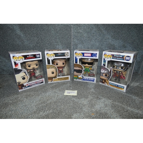 144 - 4 x boxed, unopened Funko Pop collectible bobblehead figures Inc Thor Love and Thunder, please see p... 