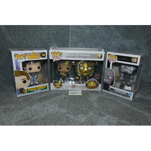 161 - 3 x various Funko Pop bobblehead collectible figures, inc a special edition Bakugan Ajit & Pharol, p... 