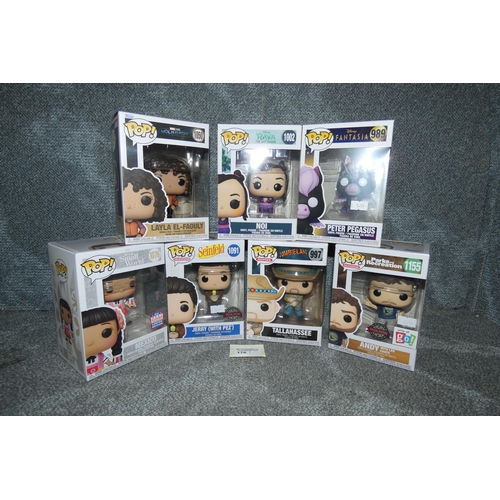 176 - 7 x various Funko Pop collectible figures, please see pictures for more details