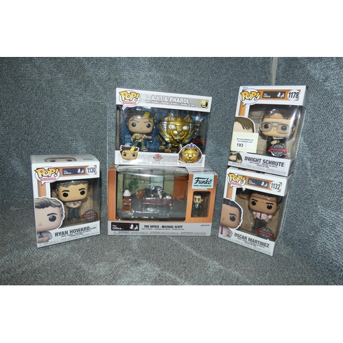 193 - 4 x Funko Pop collectible figures, inc The Office, special edition, please see pictures for more det... 