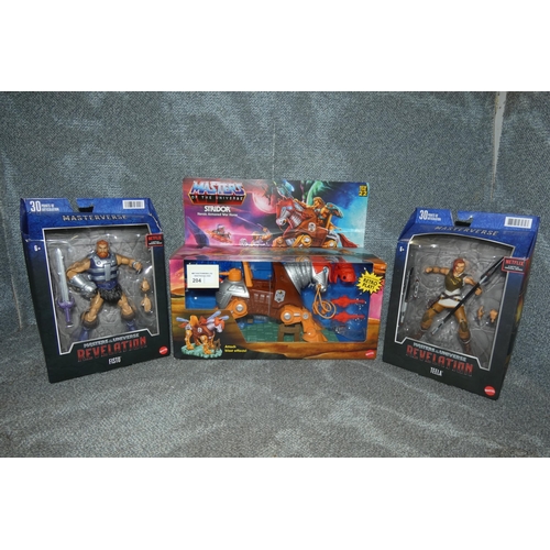 204 - 3 boxes containing Masters Of The Universe collectible figures inc Stridor, please see pictures for ... 