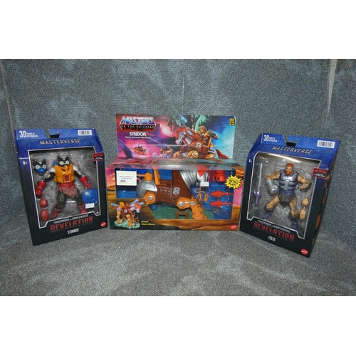 205 - 3 boxes containing Masters Of The Universe collectible figures inc Stridor, please see pictures for ... 