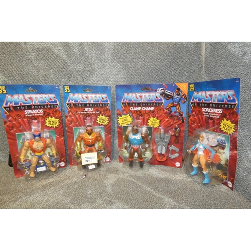 221 - 4 x various Masters Of The Universe collectible figures, please see pictures for more details, retai... 