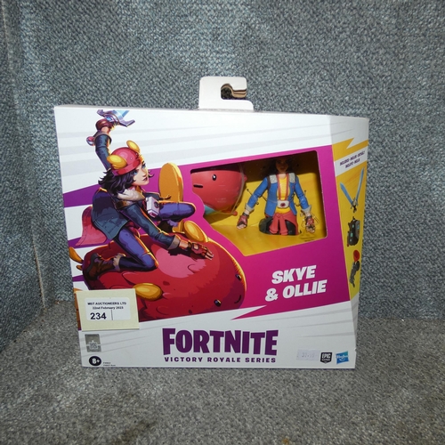 234 - A boxed unused collectible figure set from Fortnite, Skye & Ollie, retails approx £25