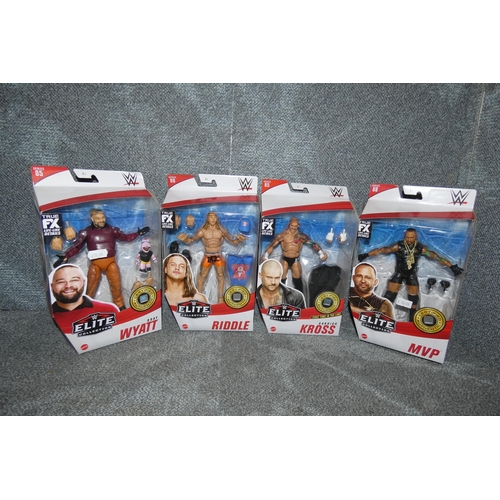 298 - 4 x WWE Elite collectible wrestling figures, please see pictures for more details, retail approx £50