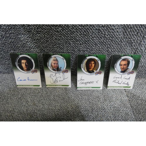 460 - 4 x rare Blakes 7 series 2 autographed trading cards - Signed by Gareth Thomas/Blake, Jan Chapell/Ca... 