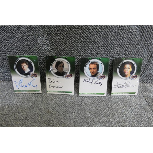 462 - 4 x rare Blakes 7 series 2 autographed trading cards - Signed by Steven Pacey/Tarrant, Josette Simon... 