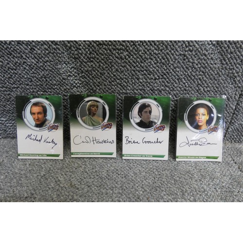 463 - 4 x rare Blakes 7 series 2 autographed trading cards - Signed by Carol Hawkins/Kerril, Josette Simon... 