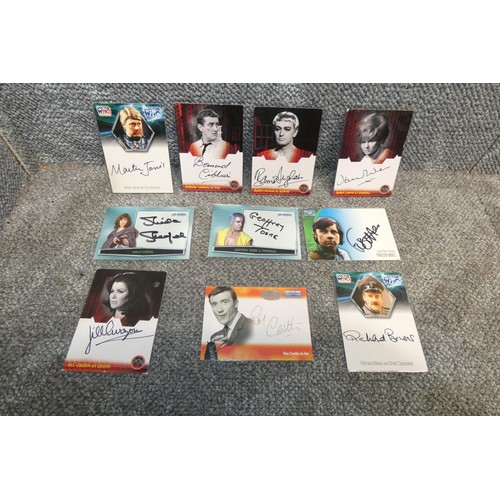 512 - 10 x rare Doctor who autograph cards, each card is different, Please see pictures for details