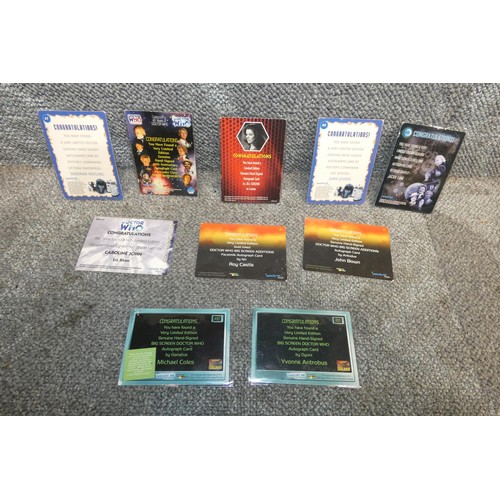 513 - 10 x rare Doctor who autograph cards, each card is different, Please see pictures for details