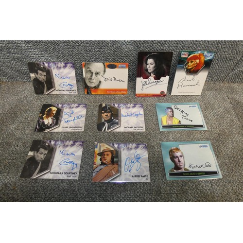 514 - 10 x rare Doctor Who autograph cards, each card is different, Please see pictures for details