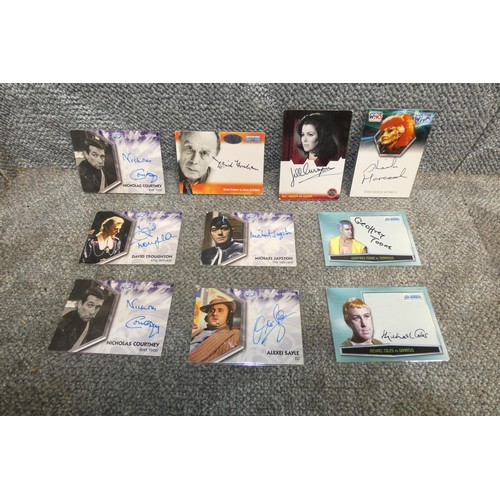 514 - 10 x rare Doctor Who autograph cards, each card is different, Please see pictures for details