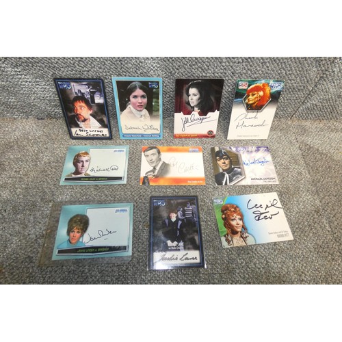 515 - 10 x rare Doctor Who autograph cards, each card is different, Please see pictures for details