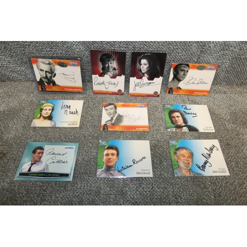 518 - 10 x rare Doctor Who autograph cards, each card is different, Please see pictures for details