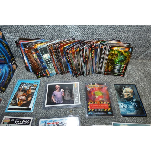 531 - A quantity of various used Doctor Who battles in time trading cards, starter decks, etc