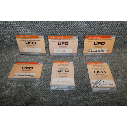 547 - 6 x rare one of a kind Gerry Anderson/UFO Sketch cards, please see pictures for details