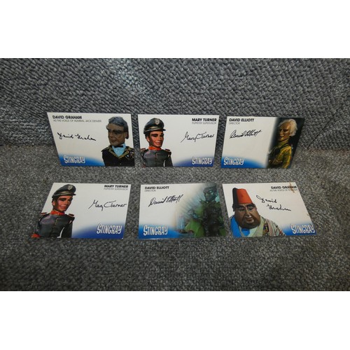 563 - 6 x rare Gerry Anderson/Stingray autograph cards, please see pictures for more details