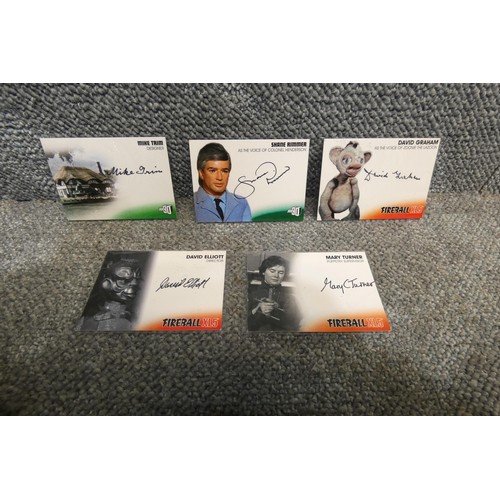 564 - 5 x rare Gerry Anderson/Fireball XL5/Joe 90 autograph cards, please see pictures for more details