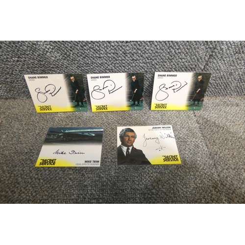 566 - 5 x rare Secret Service autograph cards, please see pictures for more details