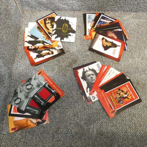 649 - Approx 35 x rare Hammer Horror promo/limited edition trading cards, 3 redemption cards & 2 x costume... 