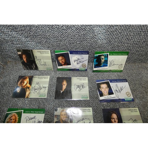 661 - 16 x rare CSI autograph trading cards, please see pictures for more details