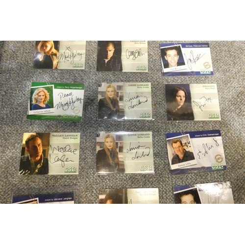 661 - 16 x rare CSI autograph trading cards, please see pictures for more details