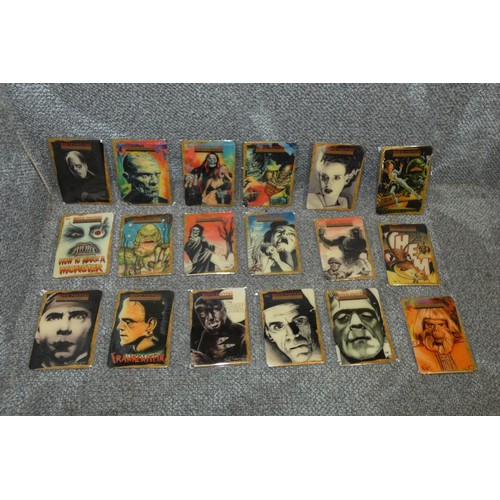 675 - 10 x full sets of 18 Metallogloss Classic vintage movie poster Sketch art cards & a quantity of spar... 