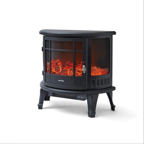 1008 - A Warmlite Bath 55.9cm w / 28 cm d electric heater in the style of a wood burning stove RRP £117.Tes... 