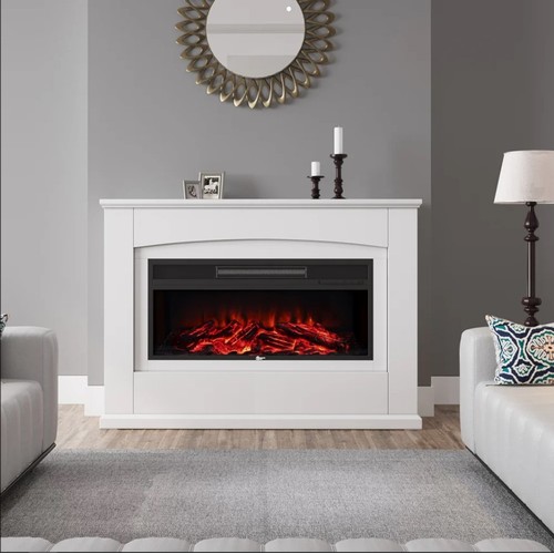 1012 - A Vanessa Marlow Home fireplace with a Warmhomie electric heater type IF-34 (bottom two shelves)