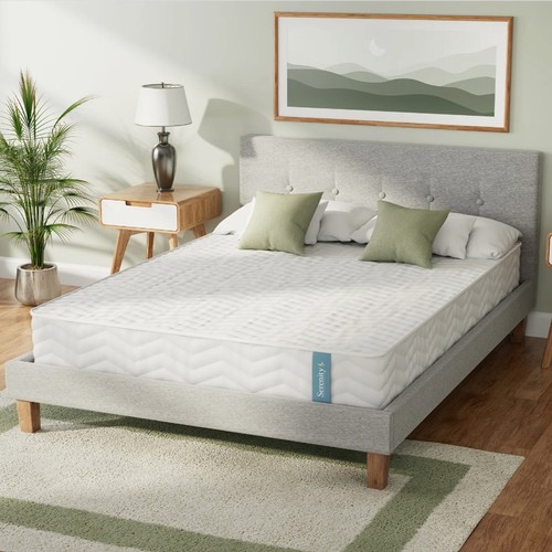 1053 - A Serenity hybrid coil and memory foam mattress approx 5 foot wide RRP £131