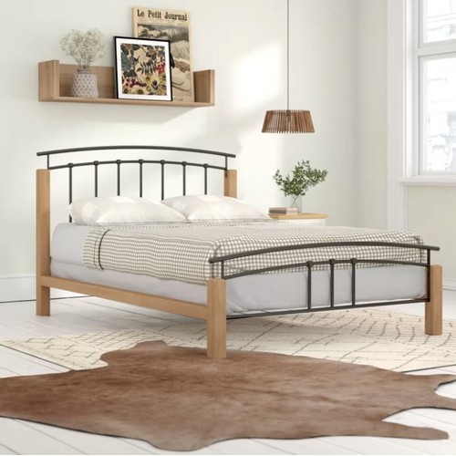 1121 - A Lock bed frame approx 4ft wide RRP £279. Supplied in three boxes, requires assembly and no mattres... 