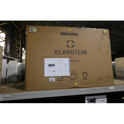 1005 - A Studio Klarstein 93cm w electric fire RRP £419.
Unboxed.