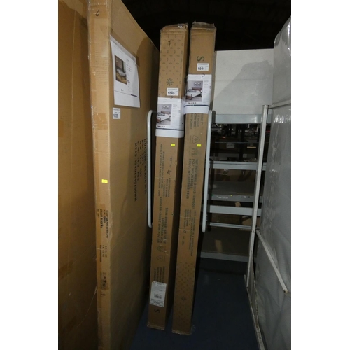 1040 - A Karlie metal / wood bed frame single size approx 3ft wide RRP £225. Boxed, requires assembly and n... 