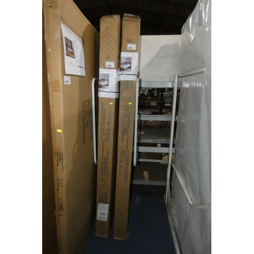 1041 - A Karlie metal / wood bed frame single size approx 3ft wide RRP £225. Boxed, requires assembly and n... 