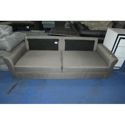 1413 - An upholstered sofa approx 200cm wide. Please note that this sofa is missing the back cushions